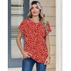 image:imageZeagoo Womens Tops Short Sleeve Cute Summer Blouses Crew Neck Dressy Casual T Shirts Work Clothes S2XLJh590red