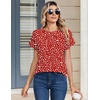 image:imageZeagoo Womens Tops Short Sleeve Cute Summer Blouses Crew Neck Dressy Casual T Shirts Work Clothes S2XLJh590red