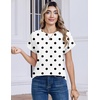 image:imageZeagoo Womens Tops Short Sleeve Cute Summer Blouses Crew Neck Dressy Casual T Shirts Work Clothes S2XLJh592 Polka Dots