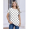 image:imageZeagoo Womens Tops Short Sleeve Cute Summer Blouses Crew Neck Dressy Casual T Shirts Work Clothes S2XLJh592 Polka Dots