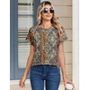 image:imageZeagoo Womens Tops Short Sleeve Cute Summer Blouses Crew Neck Dressy Casual T Shirts Work Clothes S2XLMz721multicolored