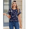 image:imageZeagoo Womens Tops Short Sleeve Cute Summer Blouses Crew Neck Dressy Casual T Shirts Work Clothes S2XLSf180navy