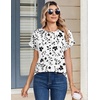 image:imageZeagoo Womens Tops Short Sleeve Cute Summer Blouses Crew Neck Dressy Casual T Shirts Work Clothes S2XLSf291white