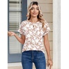 image:imageZeagoo Womens Tops Short Sleeve Cute Summer Blouses Crew Neck Dressy Casual T Shirts Work Clothes S2XLSf295beige