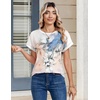 image:imageZeagoo Womens Tops Short Sleeve Cute Summer Blouses Crew Neck Dressy Casual T Shirts Work Clothes S2XLSf311pattern