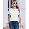 image:imageZeagoo Womens Tops Short Sleeve Cute Summer Blouses Crew Neck Dressy Casual T Shirts Work Clothes S2XLWhite