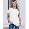 image:imageZeagoo Womens Tops Short Sleeve Cute Summer Blouses Crew Neck Dressy Casual T Shirts Work Clothes S2XLWhite