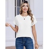 image:imageZeagoo Womens Tops Short Sleeve Cute Summer Blouses Crew Neck Dressy Casual T Shirts Work Clothes S2XLWhite