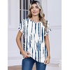 image:imageZeagoo Womens Tops Short Sleeve Cute Summer Blouses Crew Neck Dressy Casual T Shirts Work Clothes S2XLZr229 White Blue