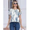 image:imageZeagoo Womens Tops Short Sleeve Cute Summer Blouses Crew Neck Dressy Casual T Shirts Work Clothes S2XLZr229 White Blue