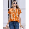 image:imageZeagoo Womens Tops Short Sleeve Cute Summer Blouses Crew Neck Dressy Casual T Shirts Work Clothes S2XLZr466 Orange