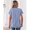 image:imageZeagoo Womens Tops Short Sleeve Summer V Neck Shirts Work Blouses Business Outfits Fashion ClothingStriped 273