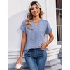 image:imageZeagoo Womens Tops Short Sleeve Summer V Neck Shirts Work Blouses Business Outfits Fashion ClothingStriped 273