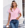 image:imageZeagoo Womens Tops Short Sleeve Summer V Neck Shirts Work Blouses Business Outfits Fashion ClothingStriped 300