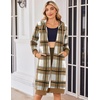 image:imageZeagoo Womens Zip Up Hoodies Oversized Fleece Long Tunic Sweatshirts Casual Long Sleeve 2026 Fall Hoodie Jacket Coat02 Check Pattern