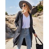 image:imageZeagoo Womens Zip Up Hoodies Oversized Fleece Long Tunic Sweatshirts Casual Long Sleeve 2026 Fall Hoodie Jacket CoatDark Grey