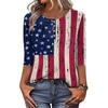 image:imageZeagoo 34 Length Sleeve Women Tops Crew Neck Blouses Dressy Casual Summer T Shirts Loose Fit Business Work ClothesGq38flag