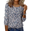 image:imageZeagoo 34 Length Sleeve Womens Tops Round Neck Casual Summer Tunic Tops Basic Tees Blouses Dressy TShirts Pleated ShirtsSp64