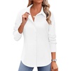 image:imageZeagoo Button Down Shirts for Women Wrinkle Free Long Sleeve Collared Dress Blouses Casual Work Office Tunics TopsAwhite