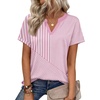 image:imageZeagoo Womens Tops Short Sleeve Summer V Neck Shirts Work Blouses Business Outfits Fashion ClothingStriped 300