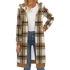 image:imageZeagoo Womens Zip Up Hoodies Oversized Fleece Long Tunic Sweatshirts Casual Long Sleeve 2026 Fall Hoodie Jacket Coat02 Check Pattern