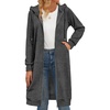 image:imageZeagoo Womens Zip Up Hoodies Oversized Fleece Long Tunic Sweatshirts Casual Long Sleeve 2026 Fall Hoodie Jacket CoatDark Grey