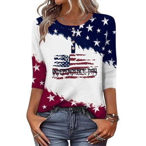 image:imageZeagoo 34 Length Sleeve Women Tops Crew Neck Blouses Dressy Casual Summer T Shirts Loose Fit Business Work ClothesGq40flag