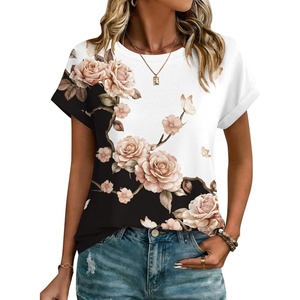 image:imageZeagoo Womens Tops Short Sleeve Cute Summer Blouses Crew Neck Dressy Casual T Shirts Work Clothes S2XLBf347pattern