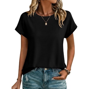 image:imageZeagoo Womens Tops Short Sleeve Cute Summer Blouses Crew Neck Dressy Casual T Shirts Work Clothes S2XLBlack