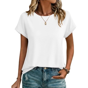 image:imageZeagoo Womens Tops Short Sleeve Cute Summer Blouses Crew Neck Dressy Casual T Shirts Work Clothes S2XLWhite