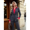 image:imageWomens Button Down Shirt Classic Fit Dress Shirt Work Business Casual Long Sleeve Blouse TopsAred