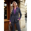 image:imageWomens Button Down Shirt Classic Fit Dress Shirt Work Business Casual Long Sleeve Blouse TopsPurple