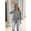 image:imageZeagoo Button Down Shirts for Women 34 Length Sleeve Work Tops V Neck Shirts Dressy Casual Business Blouses with PocketAn438