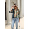 image:imageZeagoo Button Down Shirts for Women 34 Length Sleeve Work Tops V Neck Shirts Dressy Casual Business Blouses with PocketCx289