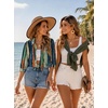 image:imageZeagoo Button Down Shirts for Women 34 Length Sleeve Work Tops V Neck Shirts Dressy Casual Business Blouses with PocketCx289