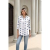 image:imageZeagoo Button Down Shirts for Women 34 Length Sleeve Work Tops V Neck Shirts Dressy Casual Business Blouses with PocketJh599