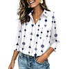 image:imageZeagoo Button Down Shirts for Women 34 Length Sleeve Work Tops V Neck Shirts Dressy Casual Business Blouses with PocketJh599