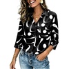 image:imageZeagoo Button Down Shirts for Women 34 Length Sleeve Work Tops V Neck Shirts Dressy Casual Business Blouses with PocketJh654