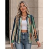 image:imageZeagoo Button Down Shirts for Women Long Sleeve Tops Striped Solid Blouses  Collared V Neck Shirts Button Up Shirt Dressy Casual Blouses Cute Summer Fall Fashion Clothes Office Work Tops Spring OutfitsBoho Stripedcx289