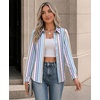 image:imageZeagoo Button Down Shirts for Women Long Sleeve Tops Striped Solid Blouses  Collared V Neck Shirts Button Up Shirt Dressy Casual Blouses Cute Summer Fall Fashion Clothes Office Work Tops Spring OutfitsPink Blue Stripedtz267