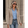 image:imageZeagoo Button Down Shirts for Women Long Sleeve Tops Striped Solid Blouses  Collared V Neck Shirts Button Up Shirt Dressy Casual Blouses Cute Summer Fall Fashion Clothes Office Work Tops Spring OutfitsBlue Stripedtw636