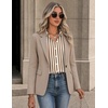 image:imageZeagoo Button Down Shirts for Women Long Sleeve Tops Striped Solid Blouses  Collared V Neck Shirts Button Up Shirt Dressy Casual Blouses Cute Summer Fall Fashion Clothes Office Work Tops Spring OutfitsBrown Stripedtz314