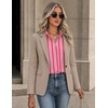 image:imageZeagoo Button Down Shirts for Women Long Sleeve Tops Striped Solid Blouses  Collared V Neck Shirts Button Up Shirt Dressy Casual Blouses Cute Summer Fall Fashion Clothes Office Work Tops Spring OutfitsPink Stripedtz407