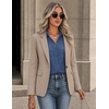 image:imageZeagoo Button Down Shirts for Women Long Sleeve Tops Striped Solid Blouses  Collared V Neck Shirts Button Up Shirt Dressy Casual Blouses Cute Summer Fall Fashion Clothes Office Work Tops Spring OutfitsNavy Blue