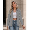 image:imageZeagoo Button Down Shirts for Women Long Sleeve Tops Striped Solid Blouses  Collared V Neck Shirts Button Up Shirt Dressy Casual Blouses Cute Summer Fall Fashion Clothes Office Work Tops Spring OutfitsBlack Stripedtz285