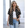 image:imageZeagoo Button Down Shirts for Women Short Sleeve Collared Tops Dressy Casual V Neck BlousesJh696 Polka Dot