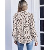 image:imageZeagoo Women Button Down Shirts Lantern Long Sleeve Tops Business Casual Chiffon Blouses Trendy Work ClothesAn443apricot