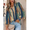image:imageZeagoo Women Button Down Shirts Lantern Long Sleeve Tops Business Casual Chiffon Blouses Trendy Work ClothesCx289multicolored
