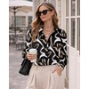 image:imageZeagoo Women Button Down Shirts Lantern Long Sleeve Tops Business Casual Chiffon Blouses Trendy Work ClothesCx312