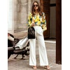 image:imageZeagoo Women Button Down Shirts Lantern Long Sleeve Tops Business Casual Chiffon Blouses Trendy Work ClothesJh579multicolored